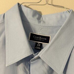 Club Room Light Blue Dress Shirt XL 17 1/2 36-37 Regular Fit